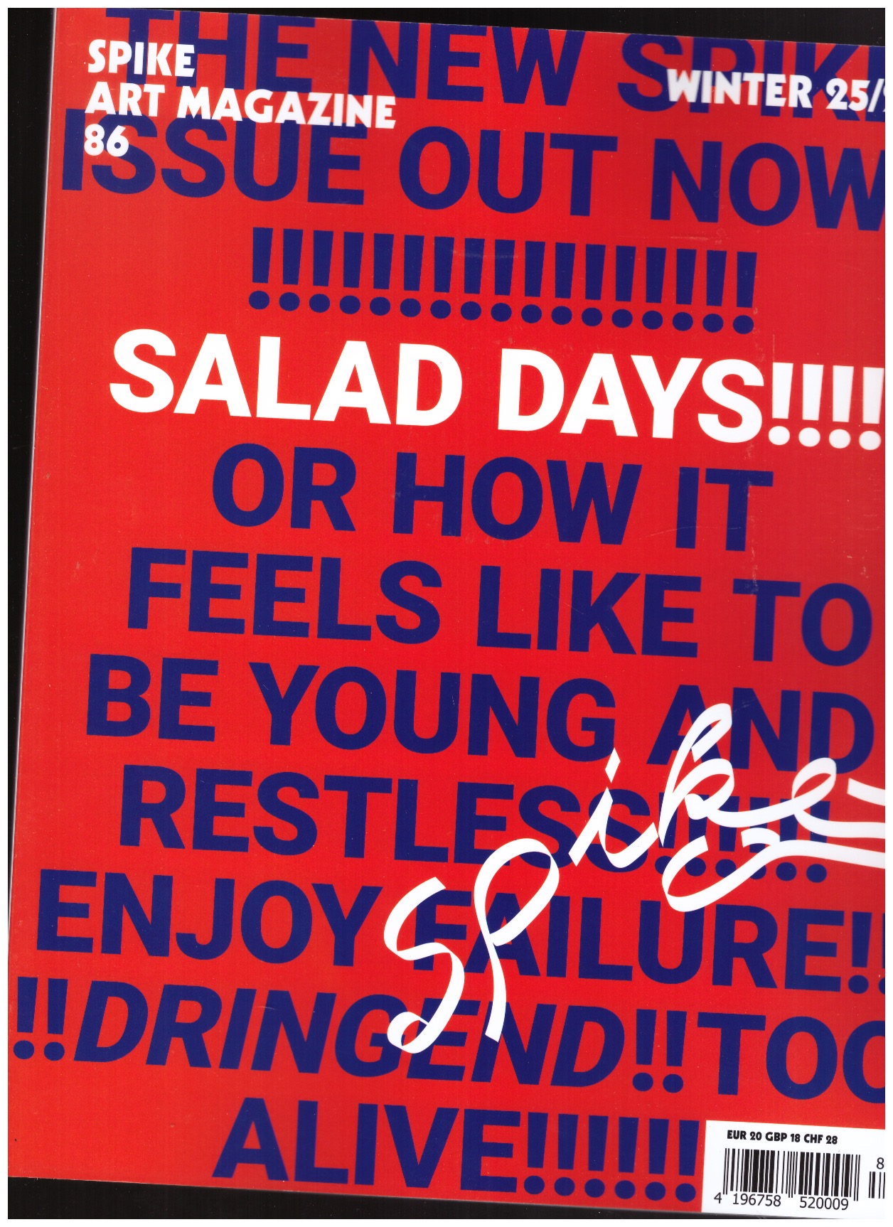  VITORELLI, Rita; ZAMBONI, Isabella; KOBALD, Christian; KURTH, Patrick (eds.) - Spike #86 – Salad Days!!!!